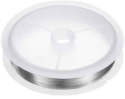 sourcing map Artistic Wire 328ft Length 32 Gauge Stainless Steel Craft Jewelry Wrapping Wire Tarnish Resistant Beading for Jewelry Making Supplies Crafting