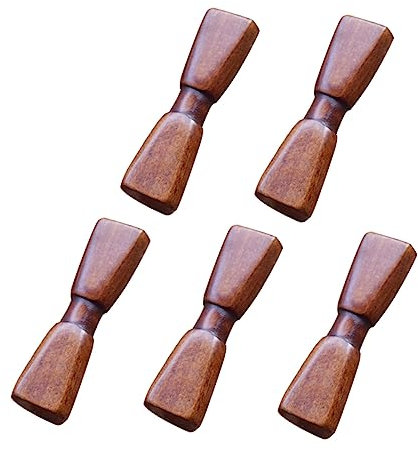COLLBATH Repose-Baguettes en Bois 5 Pièces, Nanmu, Café, pour Maison