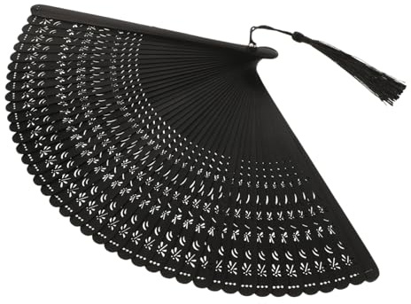 FRCOLOR Abanico Plegable De Bambú Para Mujer Ventilador Portátil De Mano Estilo Tradicional Chino Accesorio Elegante Para Bodas Fiesta Verano Compacto