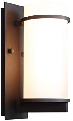 GWJKG Lampe Murale Outdoor Light Alluminio da Parete Esterna Impermeabile, con Ombrello Vetro a Strisce Luci Esterne per terrazza, casa, Garage, apparecchi di Illuminazione in Portico estérieurs