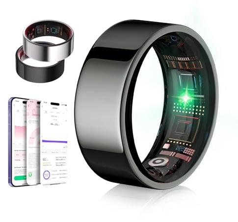 IUHFSIFS Smart Ring 8.Gen【IP68-Wasserdichtigkeitszertifizierung】 Sportspezifisch Smartring für Damen Herren Schlafen【Branchen Nr.1 – 0 Messfehler】für Android IOS,Herzfrequenz, SpO2,Schwarz 9