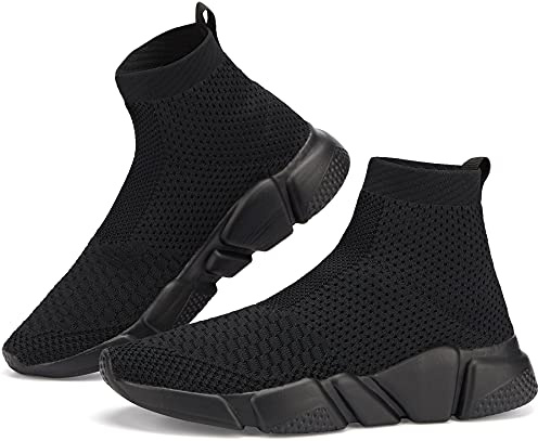 Santiro Men's Running Shoes Breathable Knit Slip On Sneakers Lightweight Athletic Shoes Casual Sports Shoes Size: 10