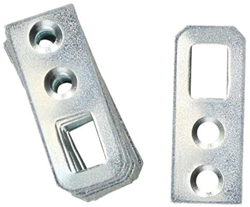 KOTARBAU - Ganci per armadio, 30 x 12 x 1 mm, a forma di armadio, per mobili, montaggio a letto, zincati, colore: argento