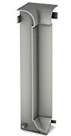 Prinz Coin intérieur pour plinthes en aluminium 379 avec insertion - Titane (coin intérieur)