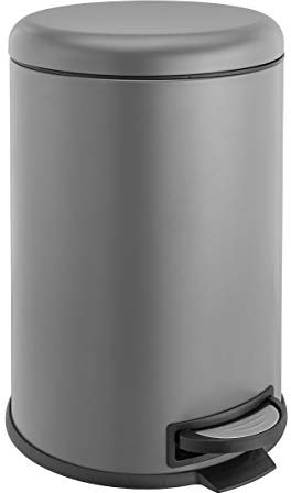 SVITA T20 Mülleimer Grau Treteimer Abfalleimer 20 Liter inkl. Inneneiner rund Küchen-Hilfe