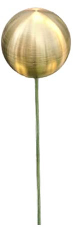 Jürgen Bocker Garten-Ambiente Gartenstecker Rosenkugel 15 cm mit Stab 80 cm aus Edelstahl Gold matt gebürstet