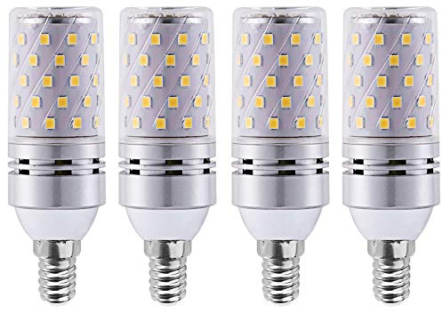 BesYouSel LED Corn Light Bulb, E14 Base LED Chandelier Bulbs, 12W, 120W Equivalent, 4000K Natural White, Non-Dimmable, Pack of 4