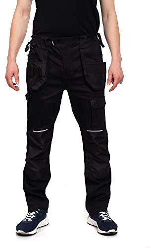 DINOZAVR Flex Pantaloni da Lavoro - Uomo - Elastici Pantaloni Protettivi con Spandex