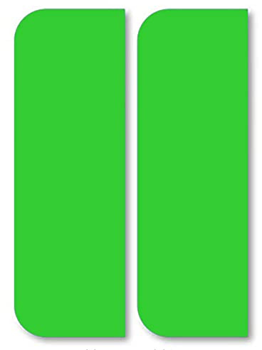 Chicbanners 2 x Road Legal UK Car Number Plate Stickers - UK Green Electric/EV/Hybrid Registration Self-Adhesive Vinyl For Car, Van, Lorry, Motorbike