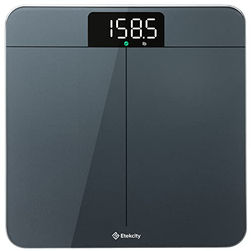Etekcity Báscula para peso corporal, báscula digital de baño para personas, más precisa de 0.04 libras, pantalla LED brillante y números transparentes grandes, calidad mejorada para uso doméstico