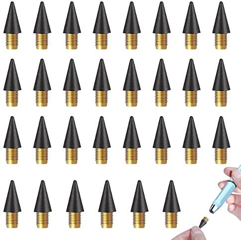 FainFun Minas de Lápices Sin Tinta Eterno, 30 Piezas Minas de Lápiz Sin Tinta, Recambios de Lápiz Eterno Infinito Fácil de Borrar, Minas de Bolígrafo Eterno para Escribir Dibujar