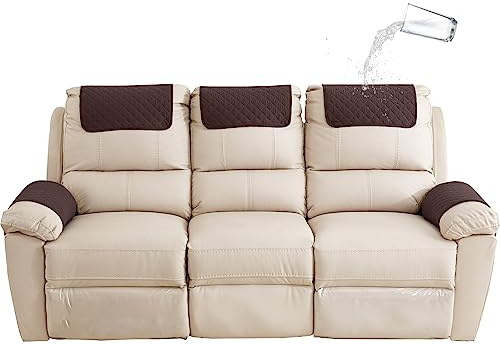 GYHH Armlehnenbezüge,Armlehnenschoner,Sofa Armlehne Kopfstützenbezug Für Sessel, Armlehnenbezug, Sesselbezug, Rutschfester, Gesteppter Möbelschutz