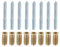 sourcing map M6x60mm Hanger Bolts, 8pcs 31mm Wood Dowel Screw Self-Tapping Screw with 8pcs M6x24mm Threaded Insert Nuts Interface Hex Socket Drive, for Joint Furniture Legs