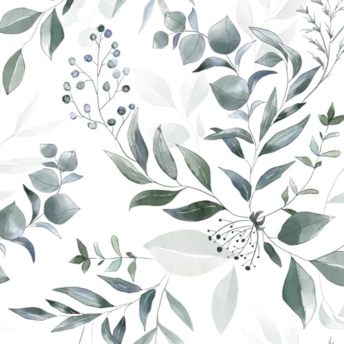 Fvlow Papier peint autocollant en vinyle à motif floral blanc vintage pour plan de travail de cuisine, papier peint autocollant épais pour meubles de chambre à coucher, 44,5 x 300 cm
