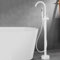 Grifo Bañera Exenta con Ducha, Latón Agua Fría y Caliente Monomando Grifo de Ducha-Blanco