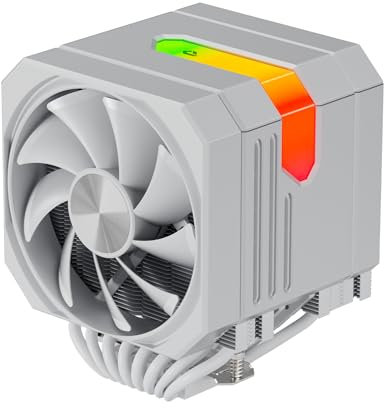 upHere gaming ARGB CPU Cooler,Double Towers 8 Heat Pipes CPU Kühler,120MM PWM Lüfter,Ohne Entfernen des Lüfters zu Installieren den CPU Kühler,für AMD AM4 AM5/Intel 2011/2066,PC Kühler,up2TC8.
