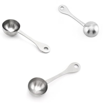 CIYODO 2pcs Measuring Spoon Stainless Steel Coffee Scoops for Milk Powder Tea Sugar Rustproof Easy to Hang Long Handle Design