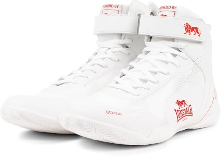 Lonsdale Unisex Rufford boxningsskor, Vit röd, 43 EU