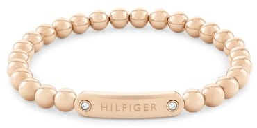 Tommy Hilfiger Jewelry Armband mit Schmuckperlen für Damen Kollektion aus Edelstahl, Gelbgold und Nelkengold