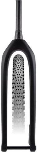 HZXQCVB 27.5/29 Thru Axle Bike Rigid Fork Carbon Fiber Mountain Bike Fork 1-1/2 Tapered Steerer Disc Brake Bikes Front Fork(Matte Black,27.5in)