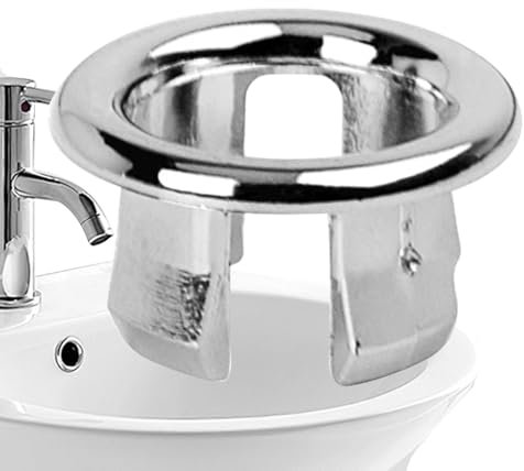 Copertura per scarico troppopieno per bagno, tappo rotondo per lavabo, protezione del foro del lavandino a doppio strato da 22-24 mm, facile installazione e protezione di scarico a lunga durata per