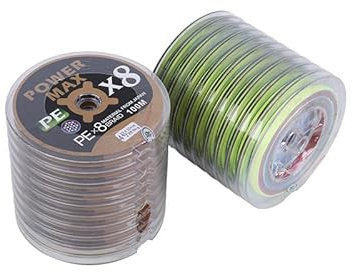 Annlpoy 100m angelschnur geflochten angelschnur 8fach Fishing line hecht Schnur geflochten,Extrem Strapazierfähige grüne Farbe für erhöhte Sichtbarkeit, hohe Flexibilität und Abriebfestigkeit