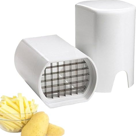 YREYBN Potato Chipper Chip Cutter, Stainless Steel French Fry Cutter, Manual Food Slicer for Home Kitchen, Multipurpose Onion Dicer, Suitable for Vegetables and Fruits