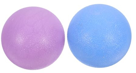 Ipetboom 2stücke Massageball für Fußmassage mit Yogaball für Tiefengewebsmassage Muskelentspannung Faszienball Triggerpunkt-massagegerät Blau und Lila