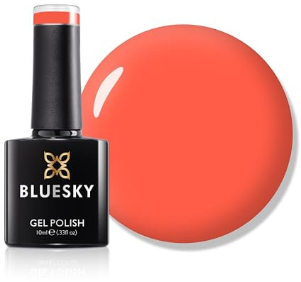 Bluesky Gel Nail Polish 10ml, Sunset Orange - SS2519, Orange Gel Nail Polish for 21 Day Manicure, Requires Curing Under LED UV Nail Lamp