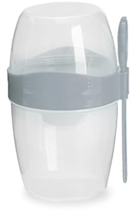 Tasse sûre avec cuillère en plastique pour régime alimentaire shaker tasse à salade portable avec cuillère bouteille pratique pour les activités de plein air