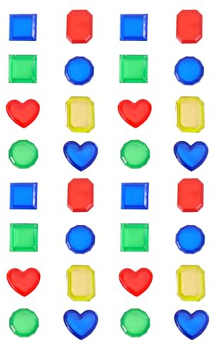 WUNZILO Tauchjuwel Pool Spielzeug,32 Stück Tauchspielzeug für Kinder, Diamant Set, Acryledelsteine,Glatt und nicht scharf,Tauchen Edelsteine Pool Spielzeug für Mädchen Junge