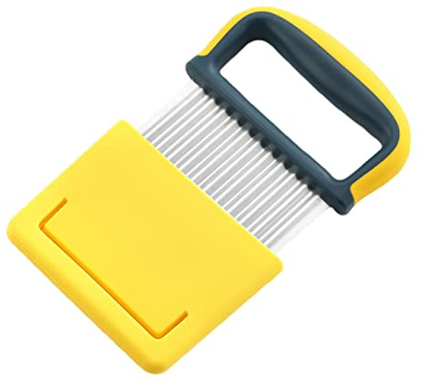 Affetta Patate Ondulato in Acciaio Inox 430 Giallo