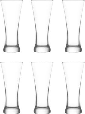 NORDIC SCHILLER Verres à Bière, Verres à Cocktail Hauts Lot de 6, 380 ml 100 % SANS PLOMB Verre à Eau, Verres à Bière de Blé, Verre à Biere Pilsner, Highball Glasses, Beer Glasses