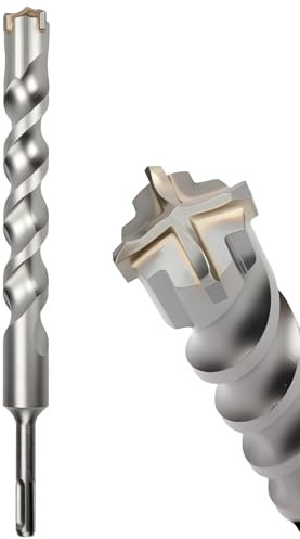 MOXPIFY 25mm SDS Masonry Drill Bit 260mm Long for Reinforced Concrete | Brick Walls, 25 mm Hammer SDS Plus Drill Bit (25mm x 260mm)