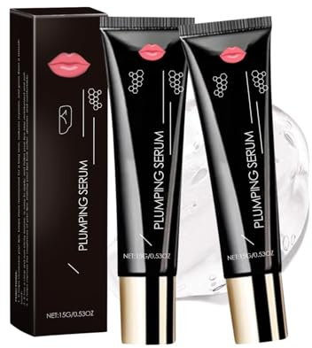 Elycura lip oil,Plumpy Lippen-Booster,Lip Booster Serum,Lippenpflege für sehr trockene Lippen,Lippenpflegestift mit Jojobaöl & Vitamin E,leichtes Lipgloss,Lip Oil ohne Kleben (2ct)