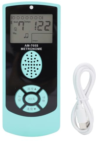 Fafeicy Elektronisches Metronom, Stimmzählung, Digitale Mini-Stimme, Kompakt und Tragbar mit Chip-Steuerung, Geeignet für Klavier, Schlagzeug