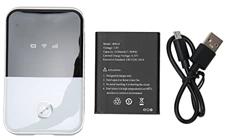 Hotspot WiFi Mobile, Router 4G LTE Alimentato a Batteria Router WiFi Portatile con Scheda SIM per Laptop Telefoni Tablet, Supporta 10 Utenti