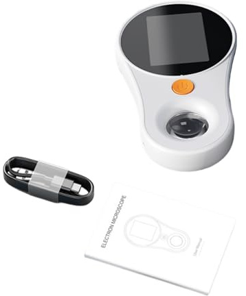 KIMISS Digital Microscope Handheld, Portable Digital Magnifier Handheld Microscope 500x Magnification 2.0 Inch Screen (White)