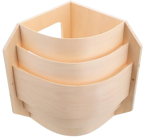 Tofficu Rechtwinkliger Sauna Lampenschirm aus Lichtdurchlässigem Holz Dünner Saunaleuchten Schutz für Eckmontage Hochtemperaturbeständig und Feuchtigkeitsresistent