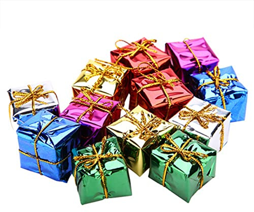 Chrees 12 St Skum Hängsmycke för Presentförpackning, för Julgransprydnad med Färgglada Julfester