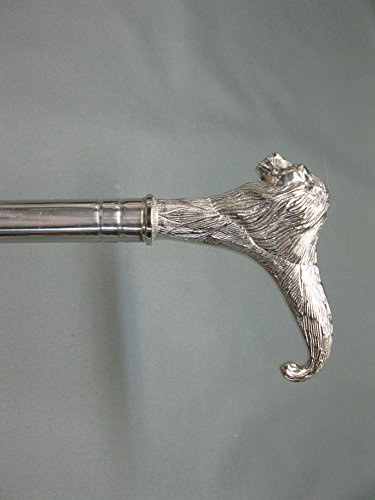 Edelstahl Gehstock Spazierstock Wanderstock 96 cm Löwe mit Metall Griff Steampunk Walking Stick