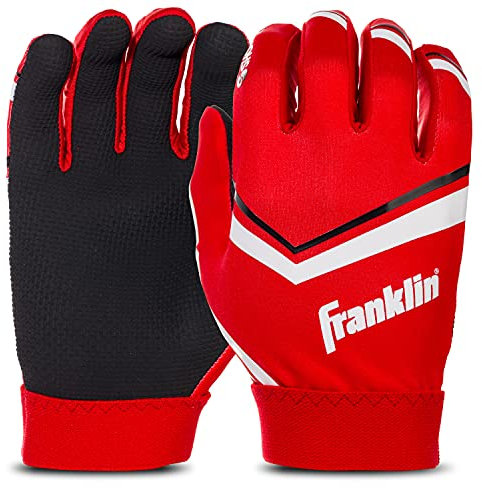 Franklin Sports Shoktak Youth Football Receiver Handschuhe – Kinder Fußball Empfänger Handschuhe – High Grip Fußballhandschuhe für Kinder