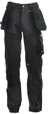 DEWALT Memphis Pantalones utilitarios de Trabajo, Negro/Gris, 32W / 33L para Hombre