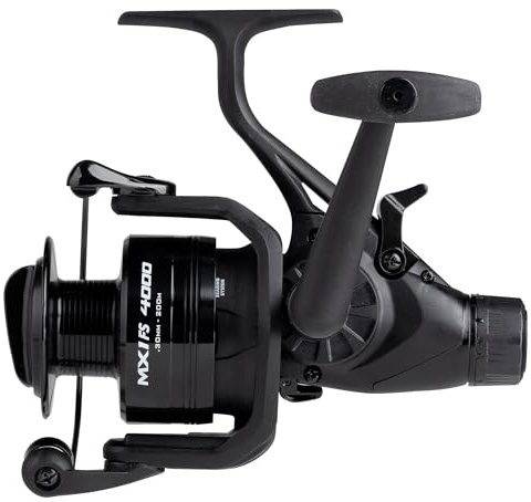 Mitchell MX1 FS - Mulinello a ruota libera Baitrunner Style, per la pesca alla carpa, Nero, 4000