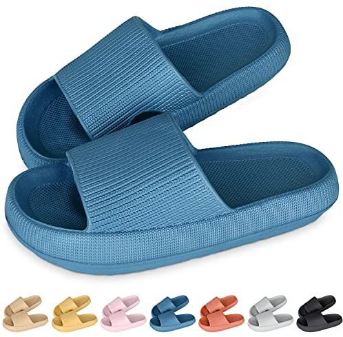 SHAINE Donna Uomo Ciabatte Estive Ultra Morbide Nuvola Pantofole Cuscino Sandali da Doccia Pantofole Antiscivolo Spiaggia Piscina Pantofole da casa Original Comfy Slippers