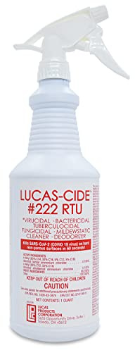 LUCAS-CIDE #222 RTU Hospital-Grade Salon and Spa 60 Second Disinfectant 32 Fl Oz