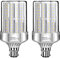SAUGLAE Bombillas LED de 32W, Bombillas Incandescentes Equivalente de 260W, Blanco Cálido de 3000K, 3600 Lm, Bombillas de Bayoneta B22, 2 Piezas
