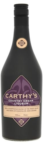 Carthy's Country Cream Liqueur, Original Real Irish Cream Liqueur with Hints of Chocolate & Caramel, Smooth Artisan 12% Alcohol Drink & Cocktail Mix Liquor for Home Bar, 70cl
