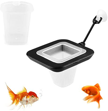 LZYKJGS Aquarium Fütterungsring, Fütterungsring mit Saugnapf, Quadratischer Schwimmender Futterring, Schwimmendes Fisch Futter Ring, Rote Würmer Fütterung Schüssel, für Goldfische, Buntbarsche, Guppys