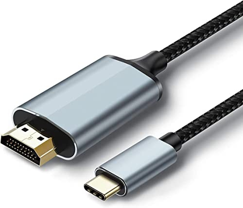 Cavo da USB C a HDMI, [4K, ad alta velocità] da USB tipo C a HDMI per casa, ufficio, compatibile con Thunderbolt 3/4 per MacBook Pro/Air 2020, iPad Air 4, iPad Pro 2021, iMac, S23, XPS 17 e More-1,8 m